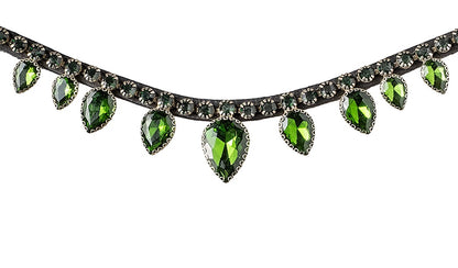 Dark Green Diamond Drops pandebånd