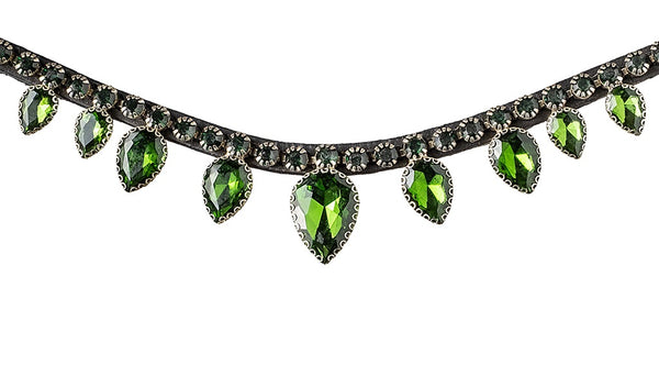 Dark Green Diamond Drops pandebånd